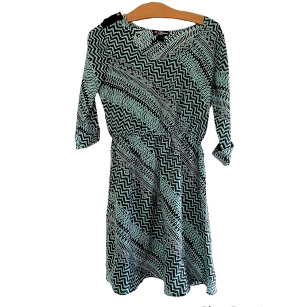 Zig Zag Elastic Waist Dress